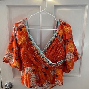 Free People Crop Wrap Top